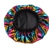 Image 12: Women Satin Night Sleep Cap Hair Bonnet Hat Silk Head Cover Wide Elastic Band