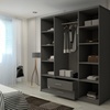 Image 5: Lucca Modern 4 Door Hinged Wardrobe with Mirror and Drawers