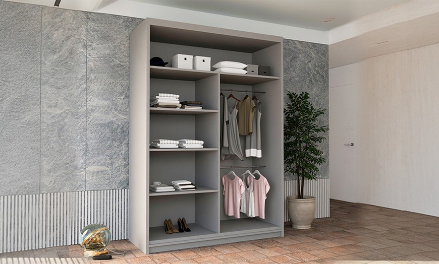 Image 12: Slidingwardrobe4u Bali Sliding Wardrobe with Curved Mirror