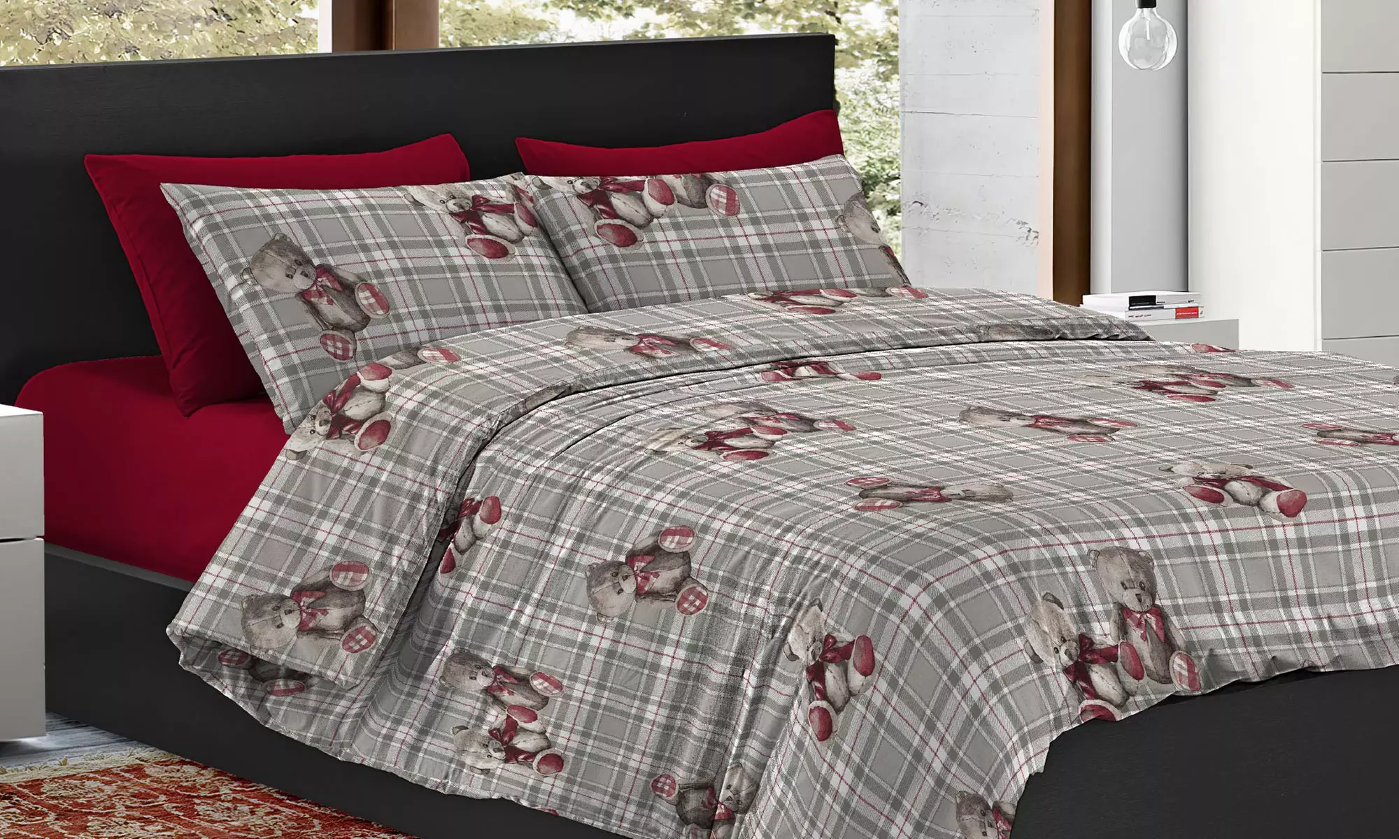 Bügelfreies Doppelbett-Bettwäsche-Set