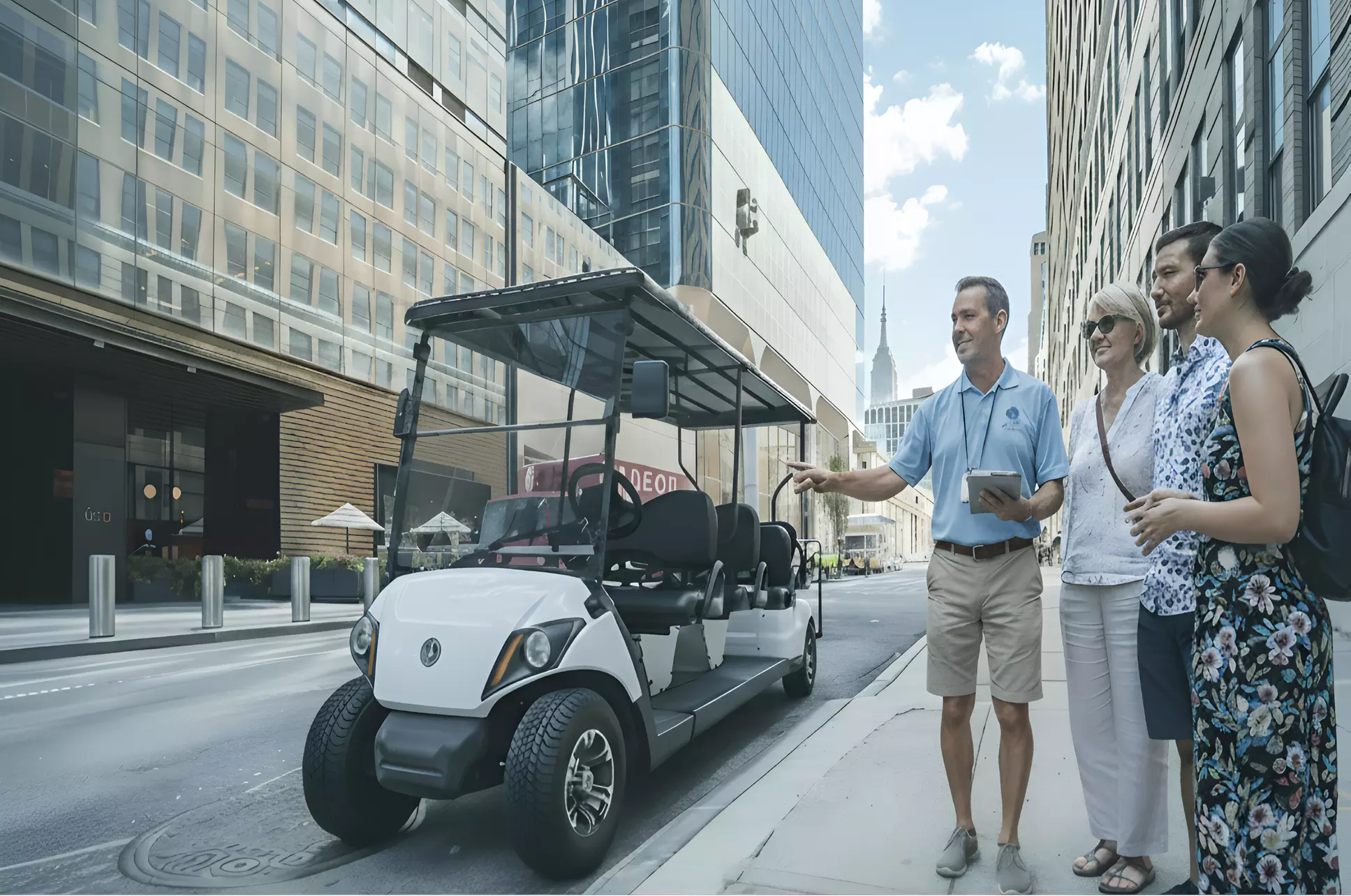Guided NYC Tour in an E-Cart w/ Photo Stops, NYC Breeze, Iconic Spots for a Relaxed & Eco-Friendly Adventure! - Primary Image