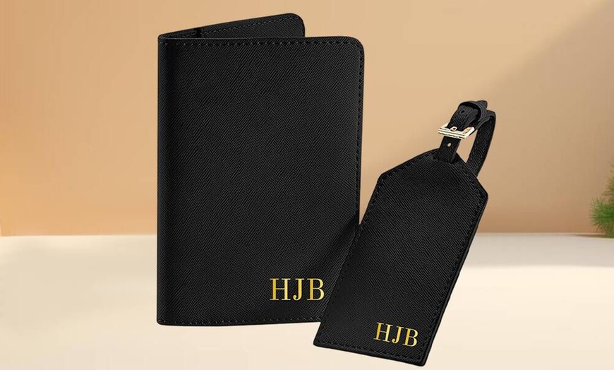 Image 6: 1 oder 2 personalisierbare Gepäckanhänger mit Etui