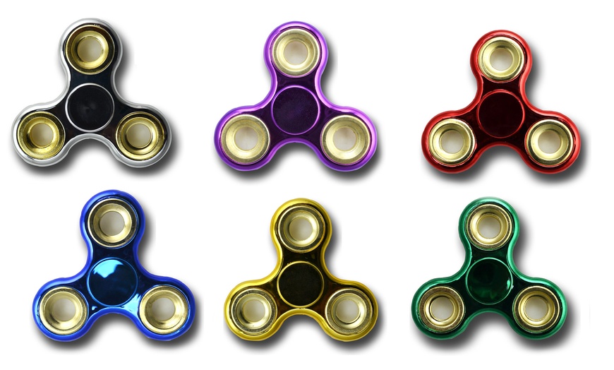 Image 1: Fidget Spinner chromé