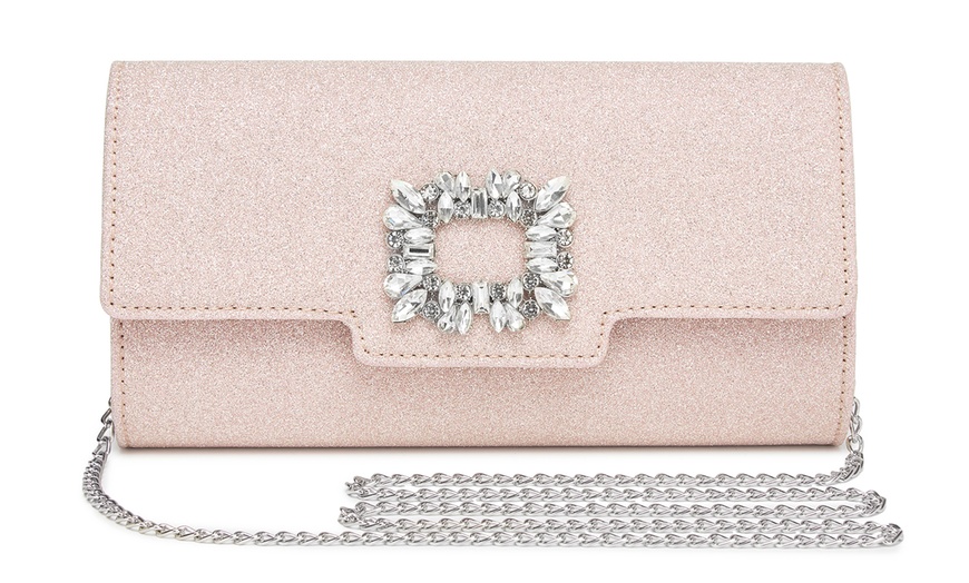 Image 14: Miss Lulu Crystal-Embellished Evening Clutch