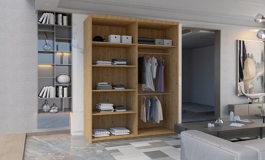 Image 11: Moscow Sliding Wardrobe with Central Mirror 