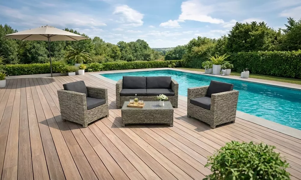 Salon de jardin Kocoon "Palmanova" 4 places en résine tressée