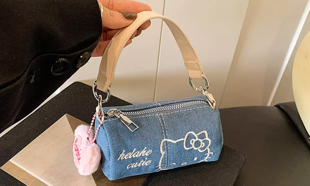 Hello Kitty Inspired Cylinder Handbag