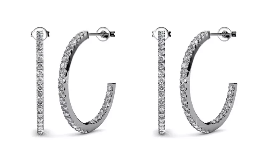 1x, 2x oder 3x Damen-Ohrringe mit österreichischen Kristallen