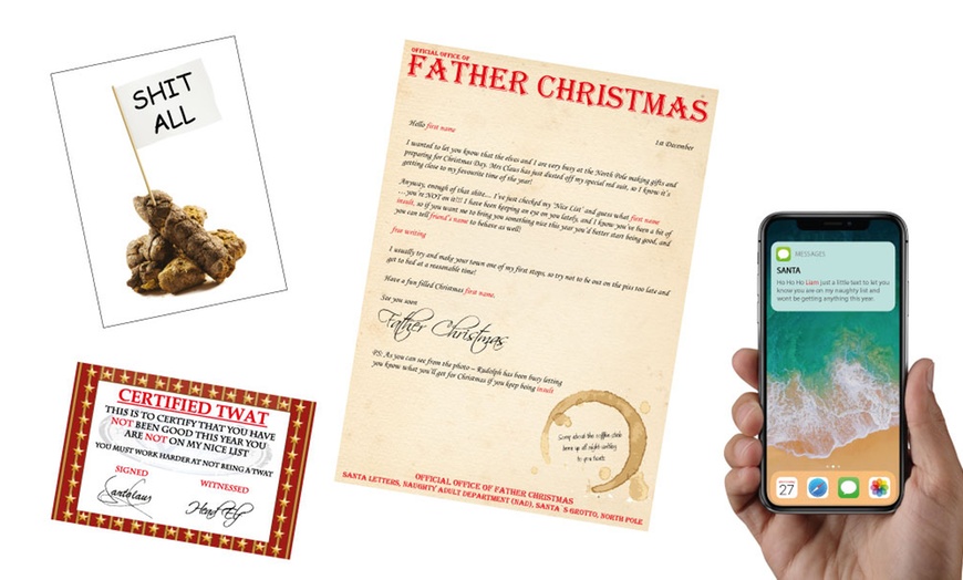 Image 1: Naughty Adult Santa Letter plus Extras at Personalised Santa Letter