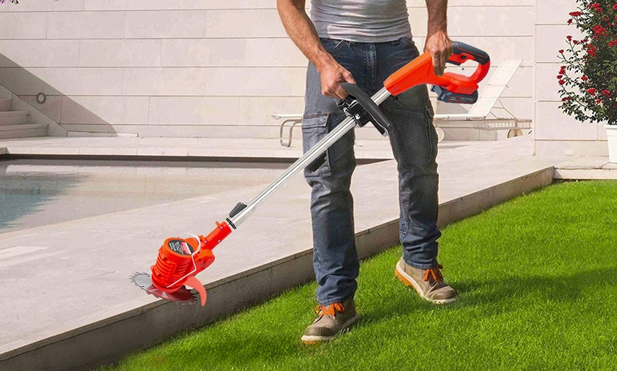 Image 1: Desbrozadora y cortacésped inalámbrico con doble batería de 36 W