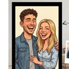 Image 2: Custom Hand-Drawn Funny Couple Caricatures (Up to 90% Off)
