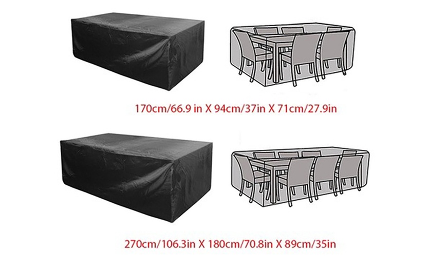 Image 5: Waterproof Outdoor Patio Furniture Covers Dust Proof for Table Chair Seat Sofa
