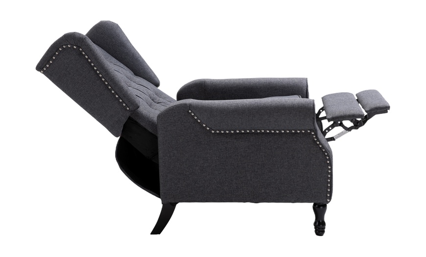 Image 3: HomCom Recliner Armchairs Electric Lift and Manual Recline Options 