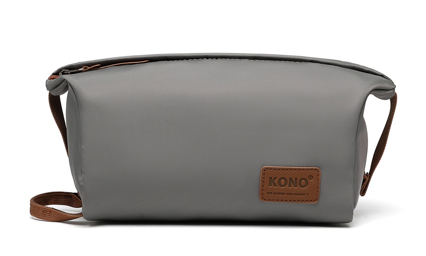 Image 4: Ensemble valise, sac de voyage et pochette gris et marron