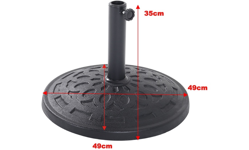 Image 26: Heavy-Duty Umbrella Base for Rotating Parasol in Four Styles