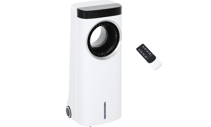 Image 2: HomCom Four-in-One Bladeless Portable Evaporative Air Cooler