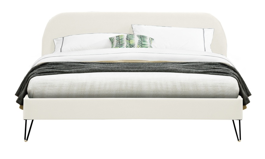 Image 2: Lit velours "Garbera" 140 x 190 cm ou 160 x 200 cm de Kocoon 