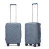Image 5: KONO Hardshell Luggage in Denim Blue with TSA Lock and Spinner Wheels