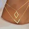 Image 1: Geo Earrings and V Necklace Set