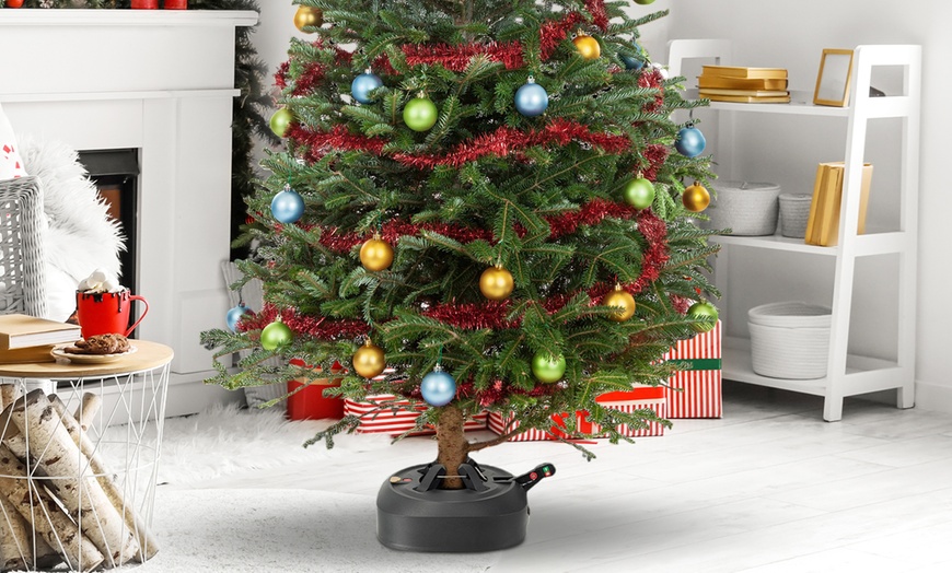 Image 1: Heavy Duty Christmas Tree Stand for Real Trees