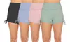 Women's Solid Detail Athletic Running Shorts
