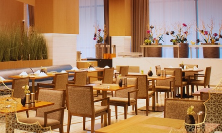 For one: Eid Lunch Buffet with bottomless Soft Beverages and Live entertainment