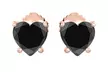 Paris Jewelry 10k Yellow Gold Plated 1/2Ct Heart Created Gemstones Stud Earrings - Second Medium