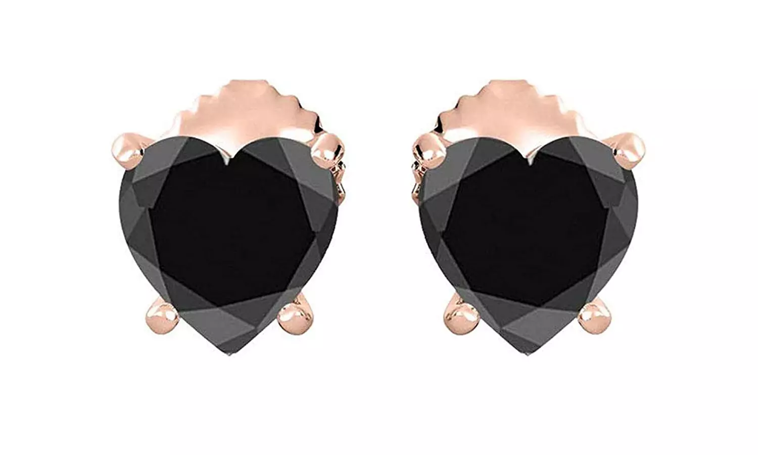 Paris Jewelry 10k Yellow Gold Plated 1/2Ct Heart Created Gemstones Stud Earrings