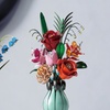 Image 1: LEGO Inspired Flowers Bouquet Building Blocks Set with Porcelain Style Vase, Roses, Sunflower, Lily of The Valley