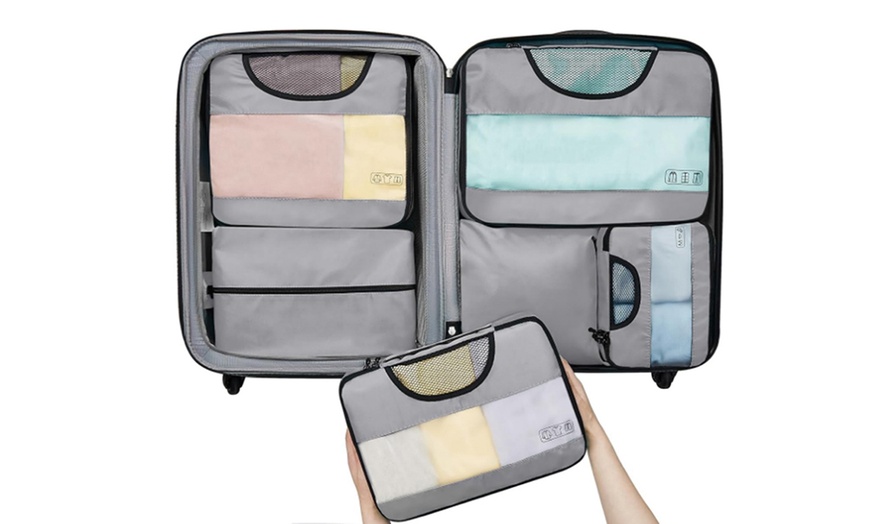 Image 7: 8-Piece Suitcase Compression Packing Cubes