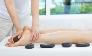 Hot Stone Foot Pamper Package + Massage & Tea