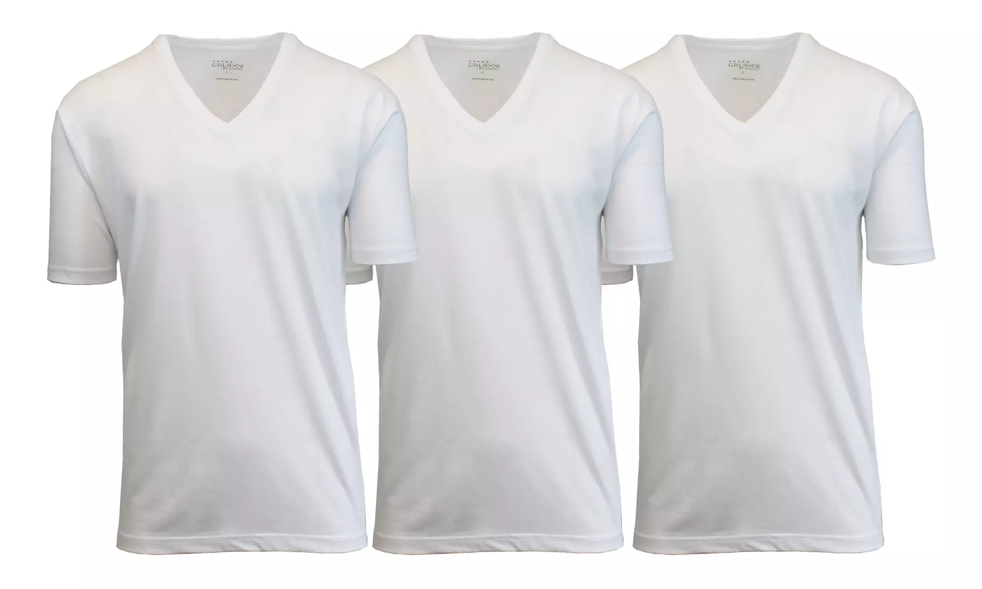 3-Pack Galaxy By Harvic Men's Short Sleeve Cotton Tees (S-2XL)