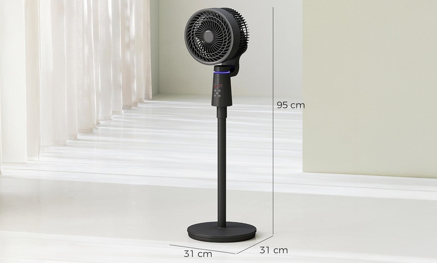 Image 4: HomCom Pedestal Air Circulation Fan
