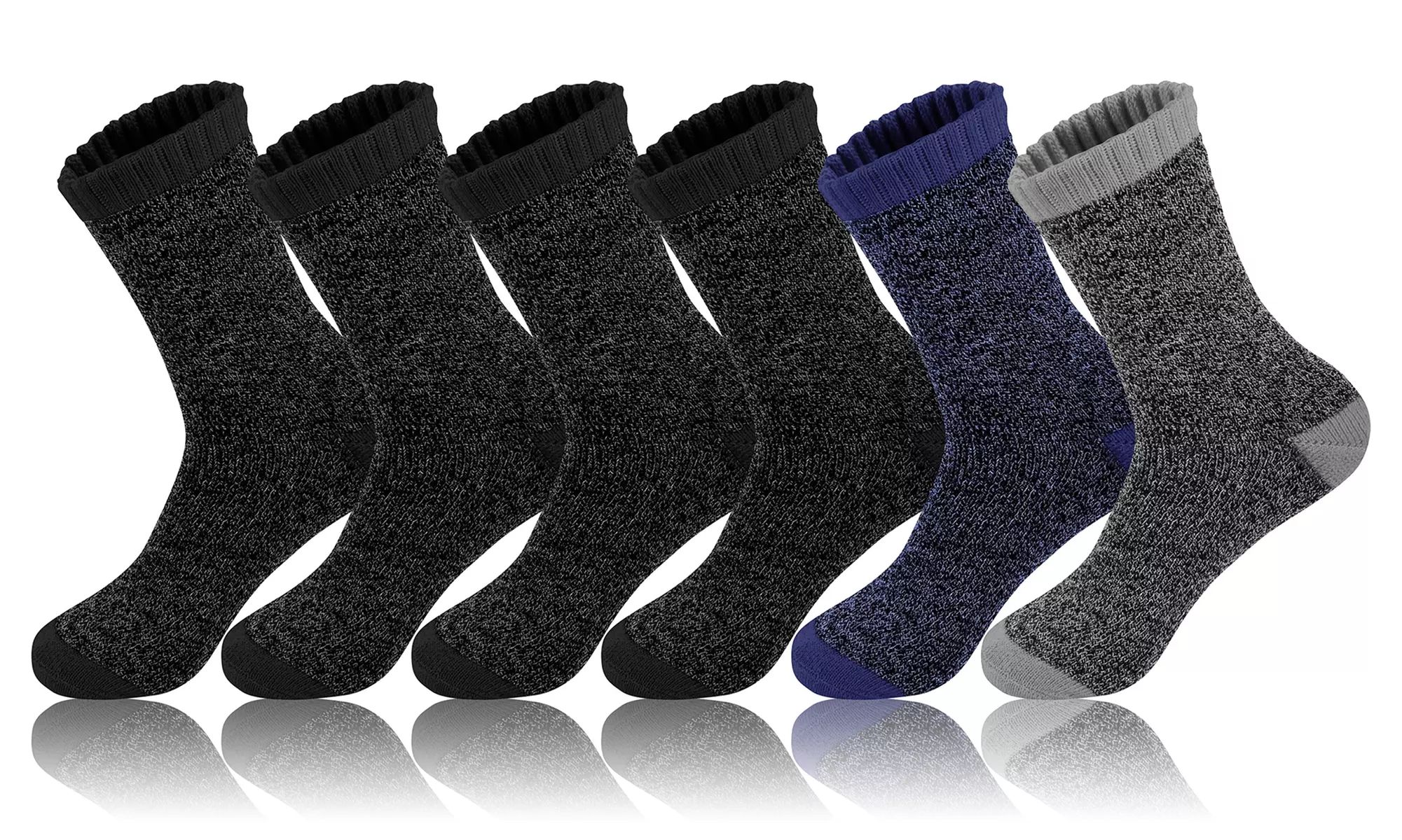 6 Pack: Men's Winter Thermal Socks Heated Socks Insulated for Cold Weathers