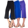 Image 7: Isaac Liev Women's Palazzo Capris (3-Pack)