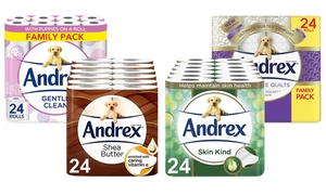 24 or 48 Rolls of Andrex Toilet Paper