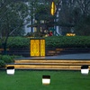 Image 7: Solar-Powered Garden Post Cap Light