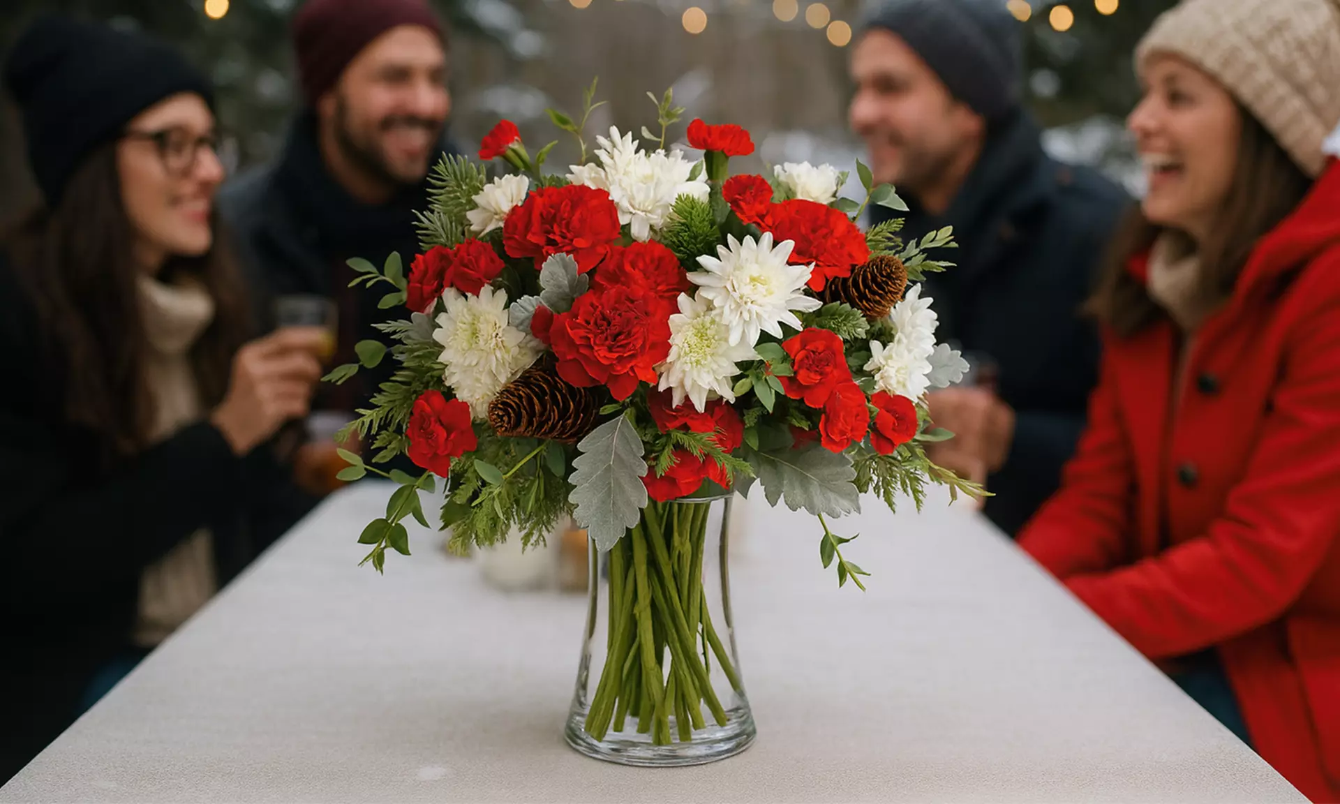 Same Day Christmas Flower Bouquets from Blooms Today with Vase & Standard Delivery Included - Up to 16% Off