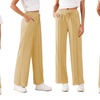Image 7: Plain and Seam Front Wide Leg Trousers