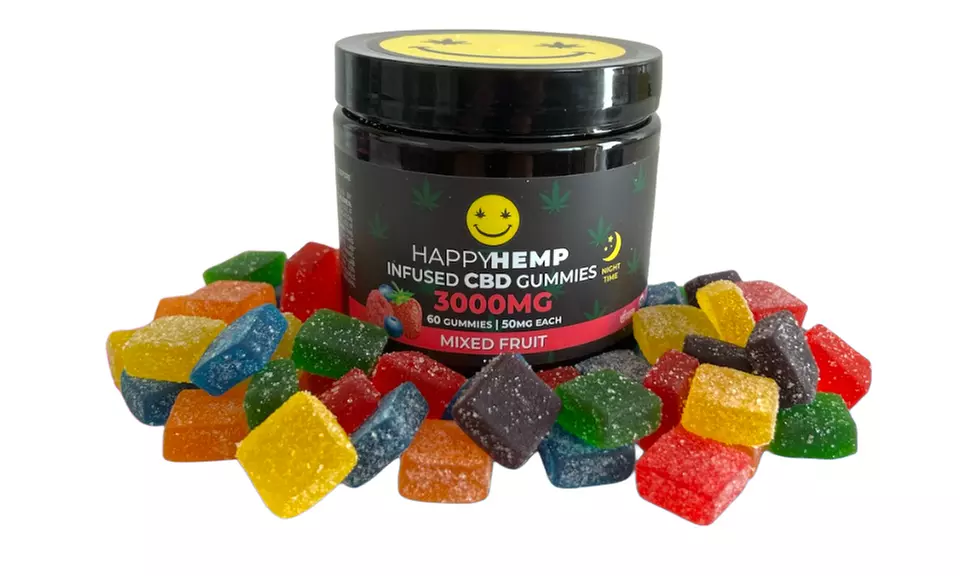 Happy Hemp Infused CBD Gummies for Sleep - Broad Spectrum CBD Gummies