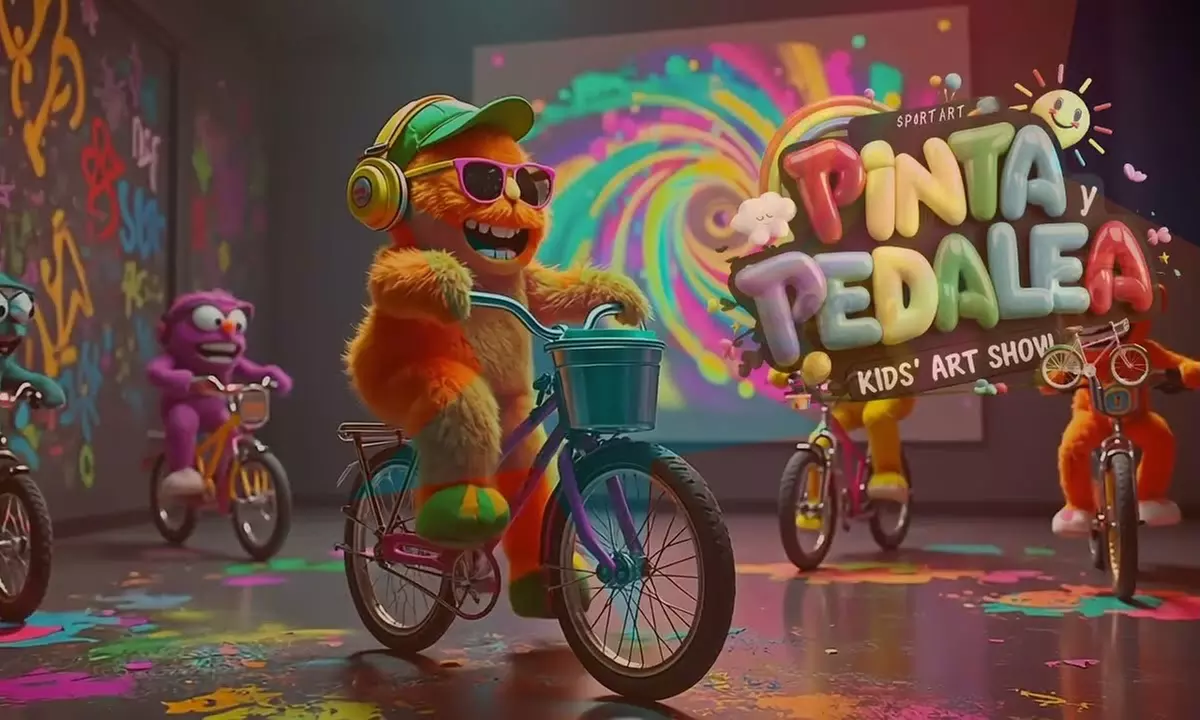 Pedalea y pinta: taller creativo BikeSpinArt para hasta 4 personas