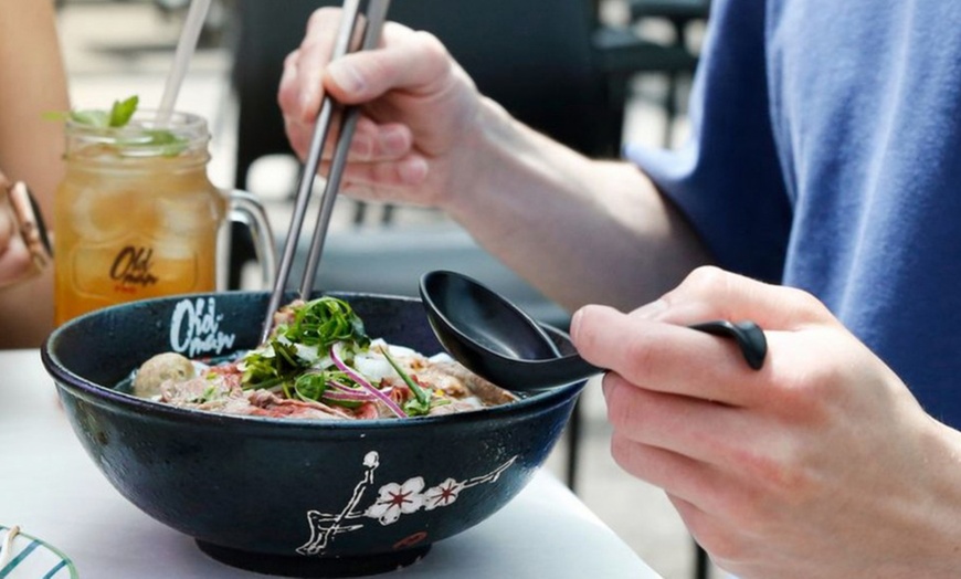 Image 4: Old Man Pho Signature Wagyu Pho Bowl with Optional Homemade Iced Tea