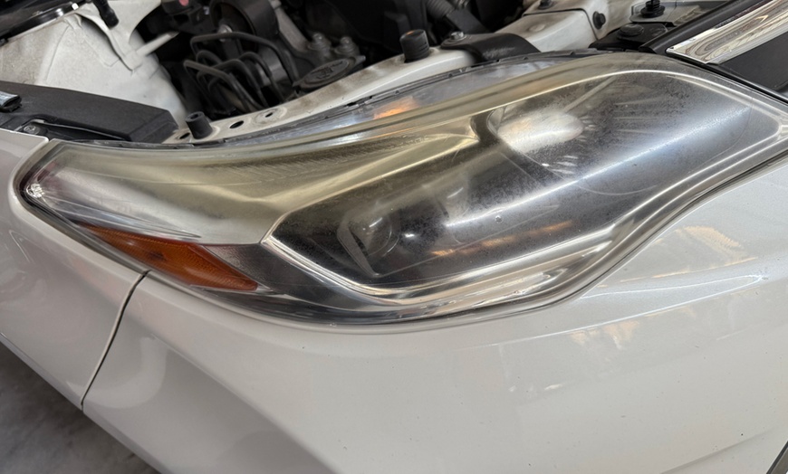 Image 2: Headlight Polish or Headlight Restoration with Clear Coat