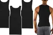 ToBeInStyle Men's Multi-Pack Of Slim Fit Shallow Scoop Neck Sleeveless A-Shirts - Second Medium