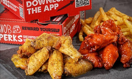 Your choice of Meal Deal for 4 people: 4 Mains, 4 Sides, and 4 Drinks - Wing Snob