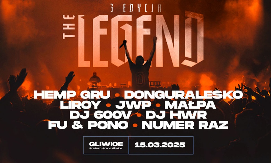 Image 1: Bilety na The Legend – Trzecia Edycja: Liroy, Hemp Gru, JWP i inni