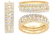Fancy Stackable Eternity Bands Studded with Luminous Round-Cut Cubic Zirconia by L'artiste - Second Medium