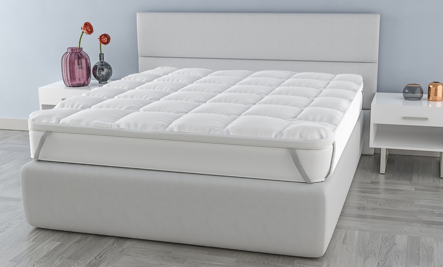Image 1: Topper Plus imbottito e trapuntato