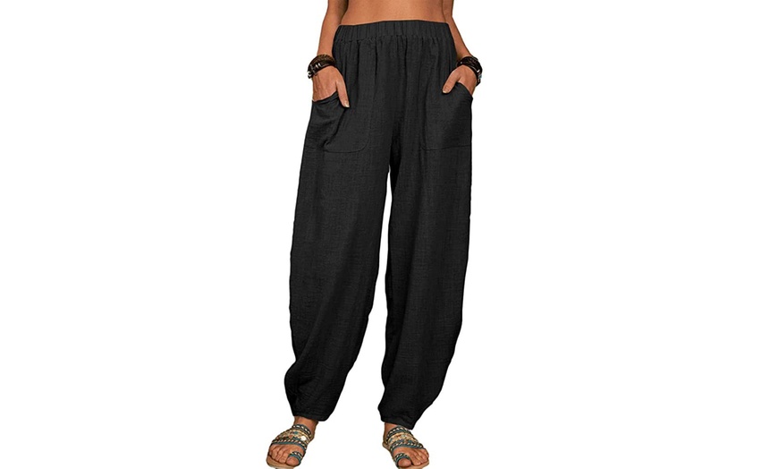 Image 8: Women's Loose Casual Home Harem Pants