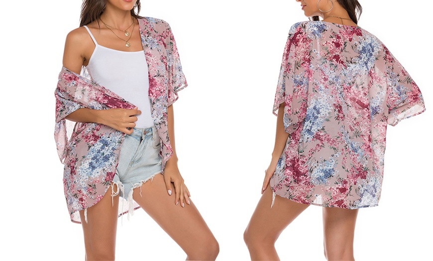 Image 4: Cardigan kimono in chiffon